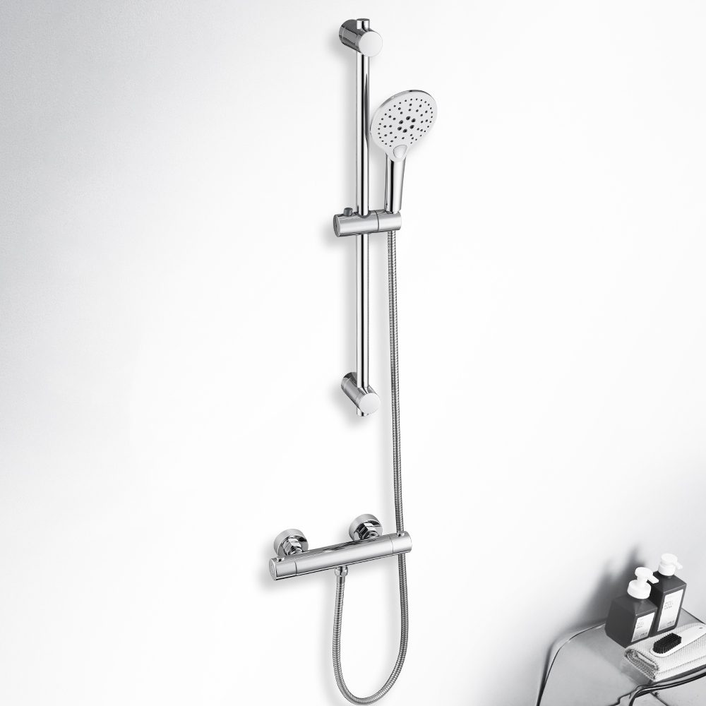 Chrome shower rail kit - Image 2