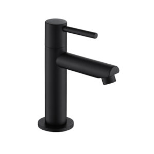 Matt black basin cold water tap
