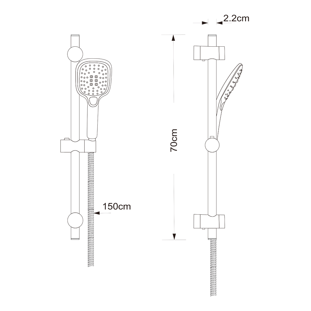 Chrom-Duschstangen-Kit - Image 3