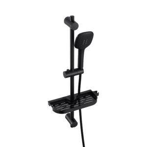 Matt black shower rail kit